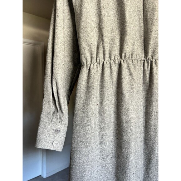 NWT Eloquii Wrap Waist Shirtdress Gray Size 16 Belted Button Front Midi - Picture 11 of 16